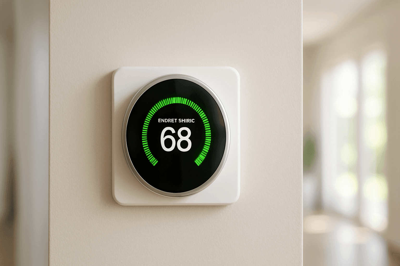 Digital smart thermostat with energy-saving display